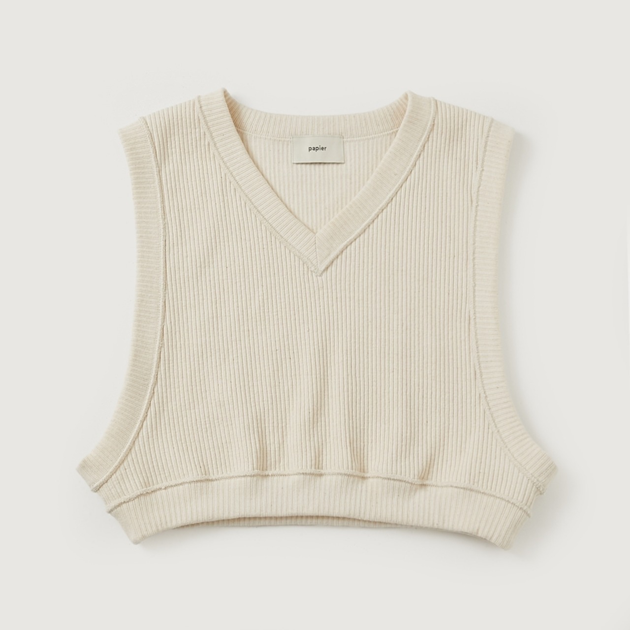 Rib vest/White