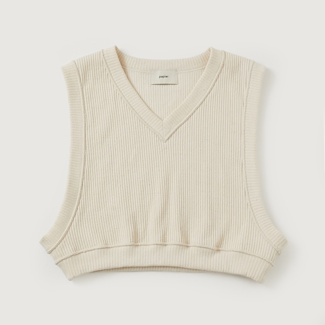Rib vest/White