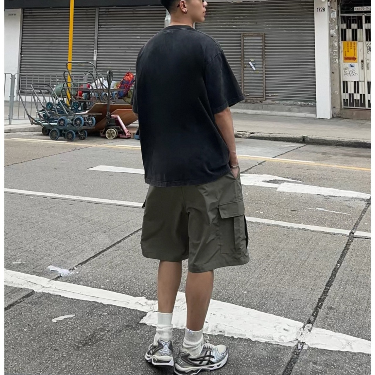 Wide cargo utility short pants 1442 - 8