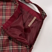 BURBERRY LONDON BLUE LABEL バーバリー ブルーレーベル ベルト付き 斜めチェック ミニ スカート 36 /ピンク系/三陽商会