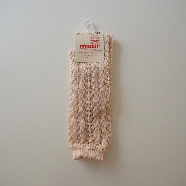 Condor / Perle cotton openwork knee socks / 304 / size1-2