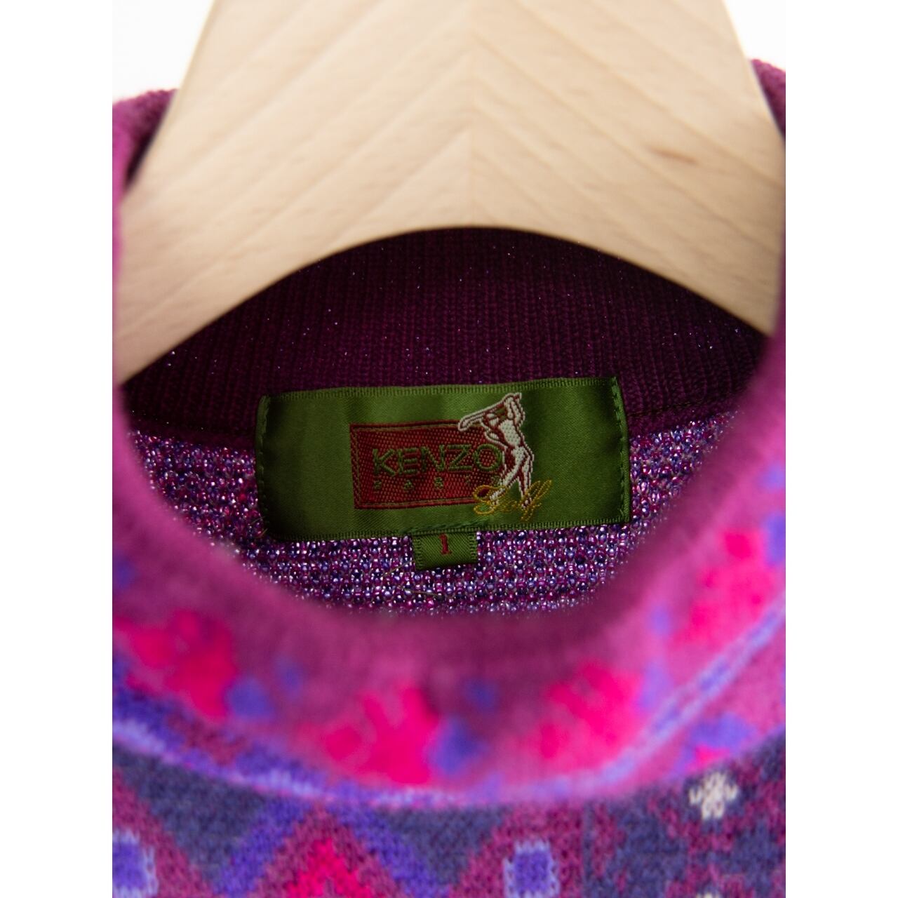 【KENZO Golf】100% Wool Mock Neck Sweater（ケンゾーゴルフ モックネックウールセーター ニットプルオーバー）