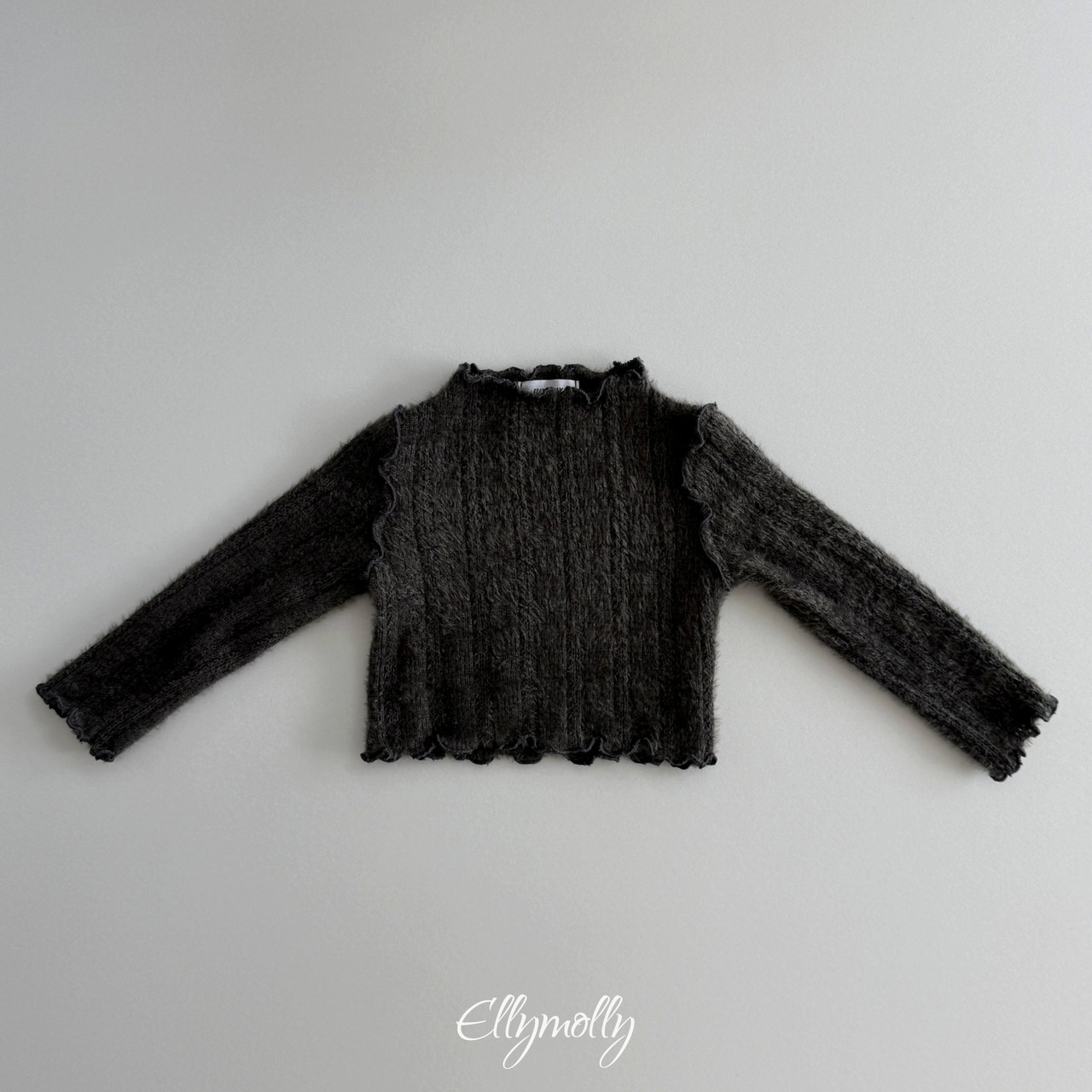 エリーモリー / ELLY MOLLY / メレンゲヒラヒラニットTシャツ / 韓国子供服 / ジュニア / 26winter〖取寄〗*13~15号*