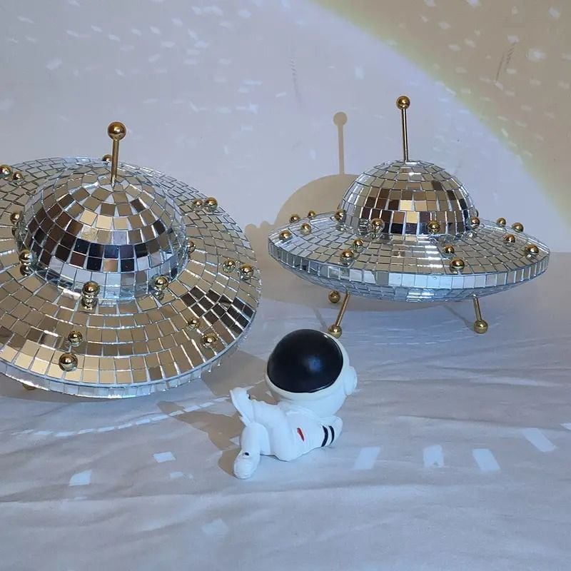 宇宙 UFO ミラーボール オブジェ 装飾 オーナメント リフレクター