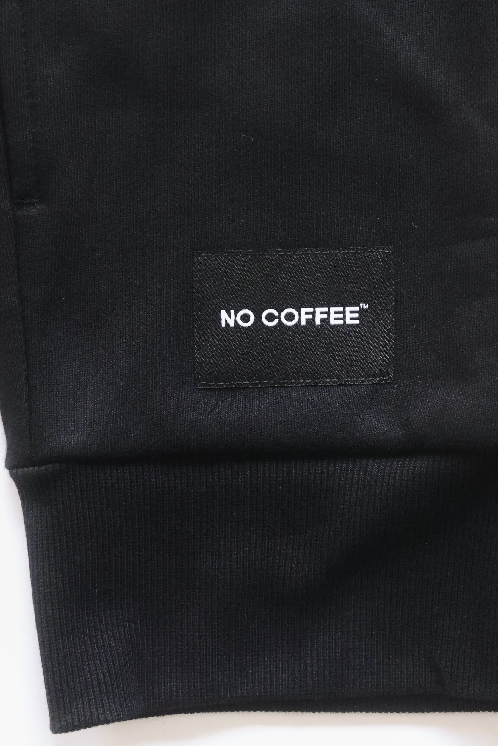 NO COFFEE CLUBHAUS ブラックハーフジップシャツ NO COFFEE HALF ZIP SWEAT | NO COFFEE