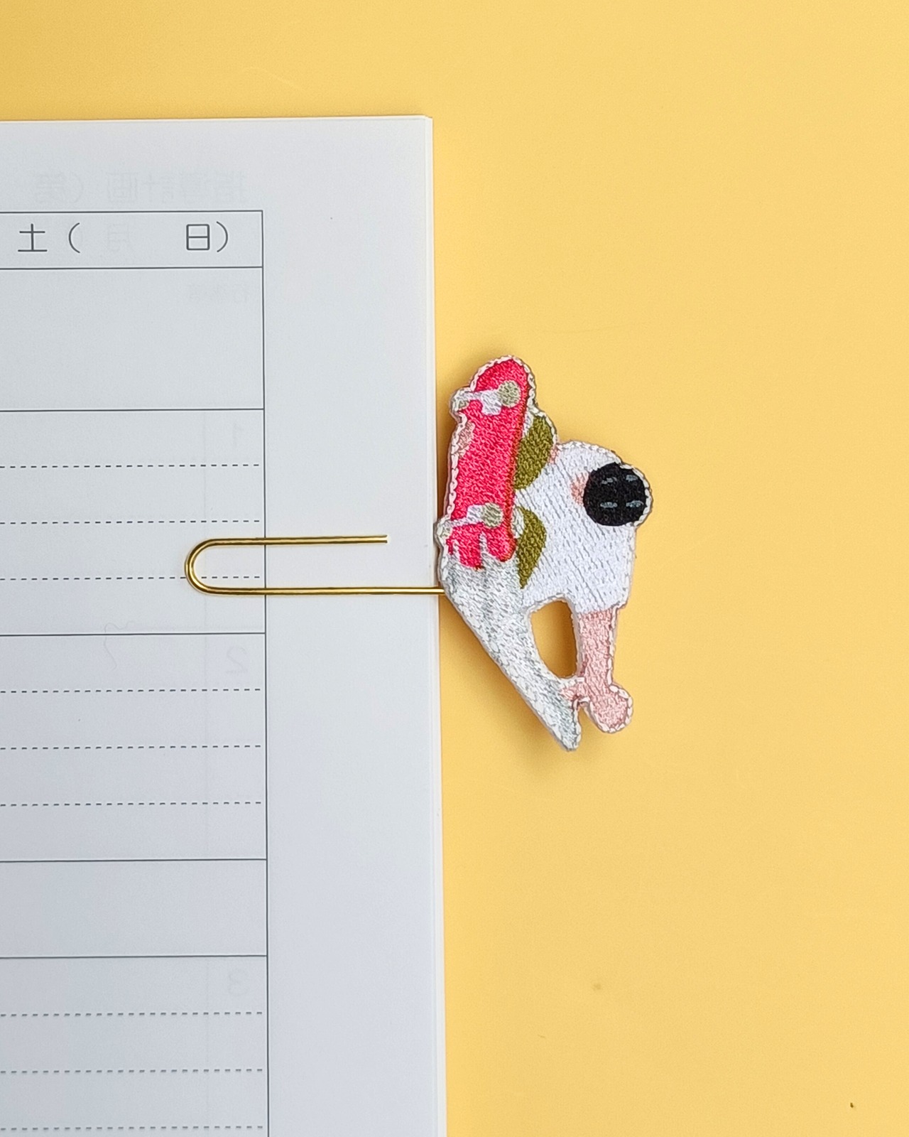 【EMB PAPER CLIP】 SPORTS刺繍モチーフのクリップ・しおり