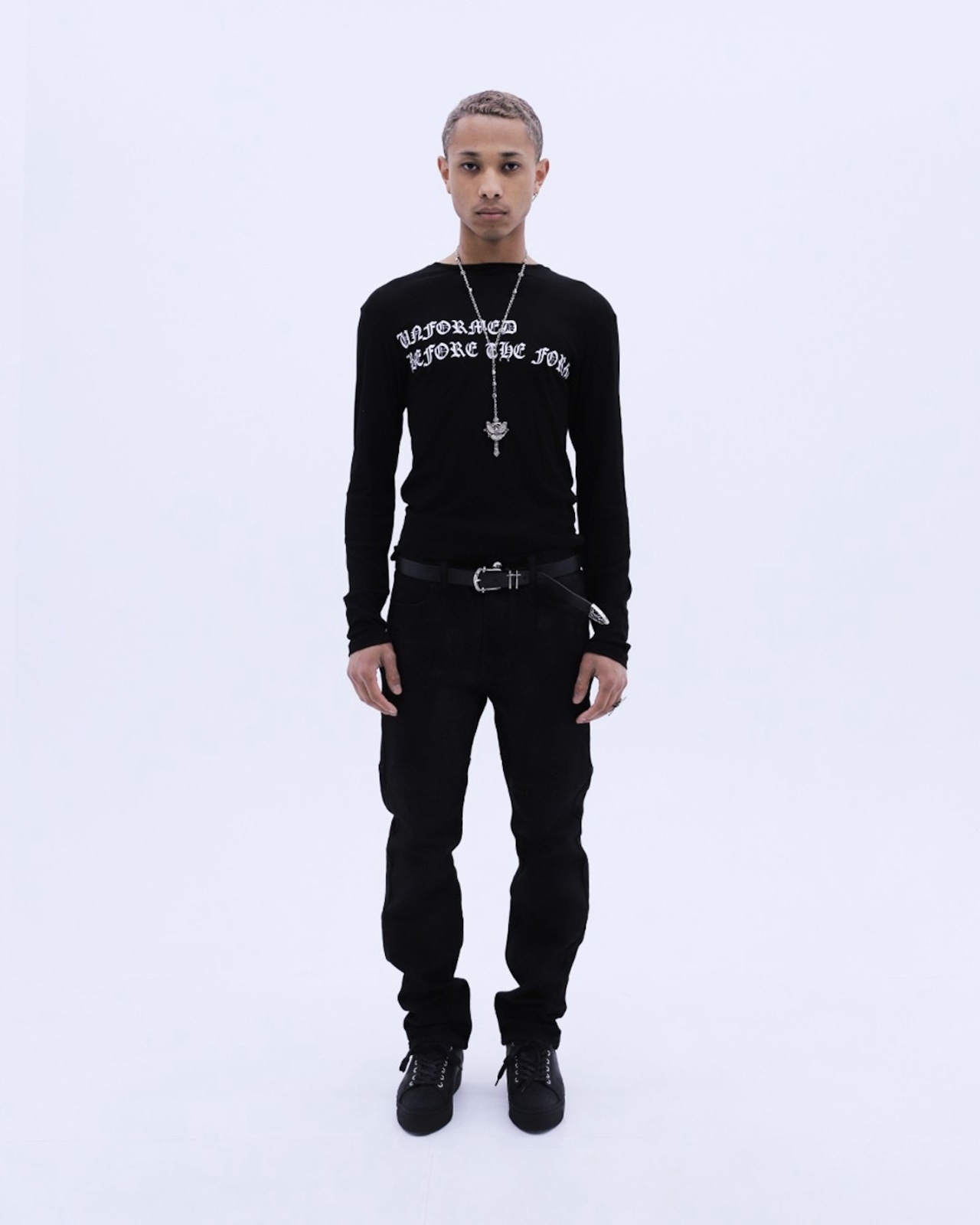 LAST NEST / old english see-through LS t-shirts