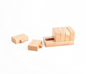 木村木品製作所 りんごの木 知育玩具 きづき「まっすぐならべる」幅12×奥行き6×高さ6cm