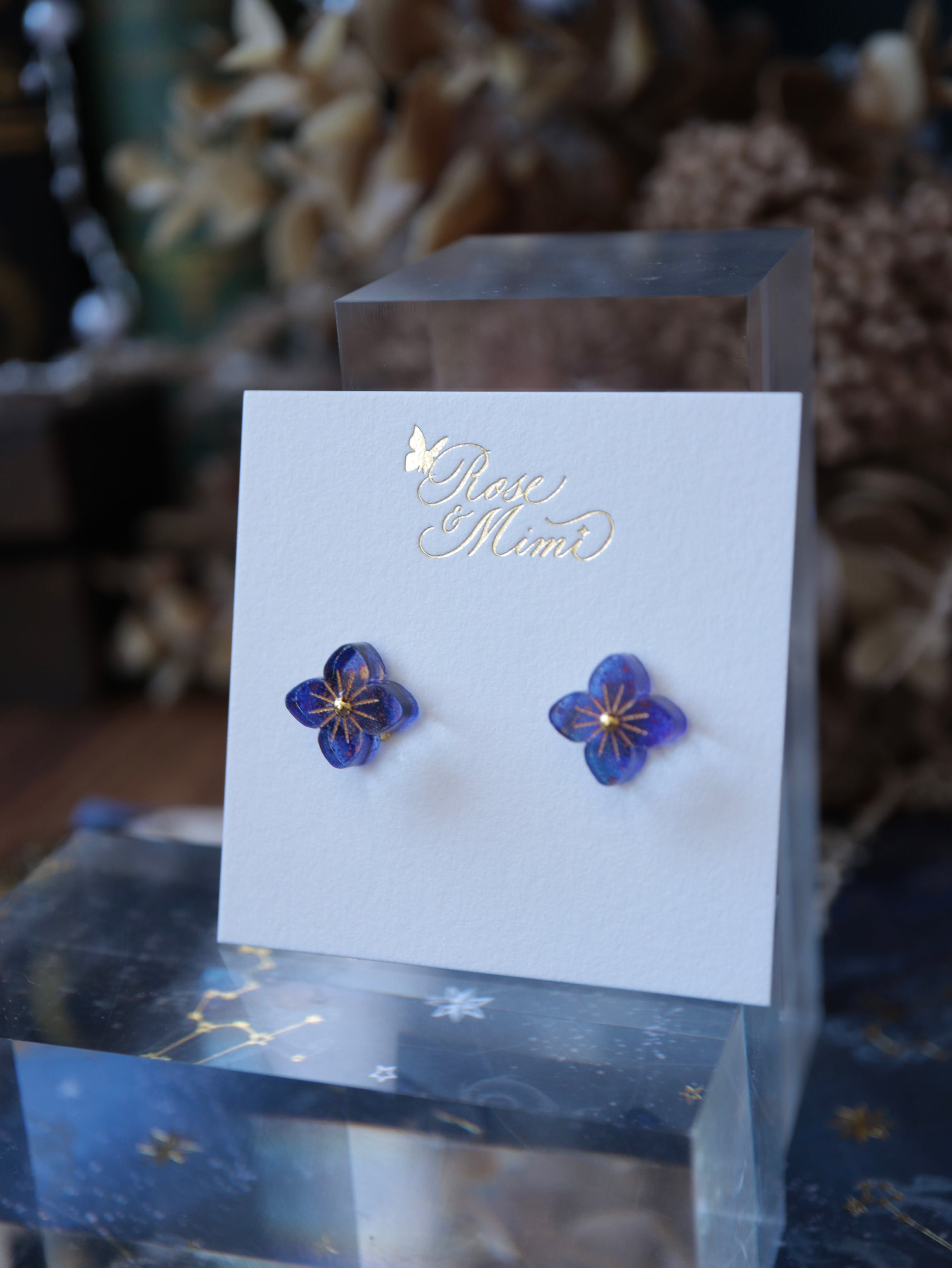 【ひと粒紫陽花】イヤリング&ピアス