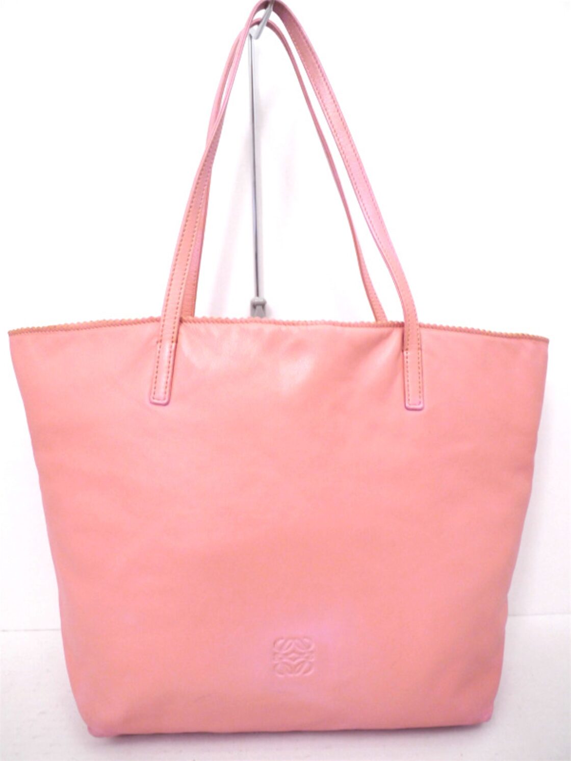 ロエベ トートバッグ ピンク アナグラム 厚けれ 美品 ナッパ レザー 