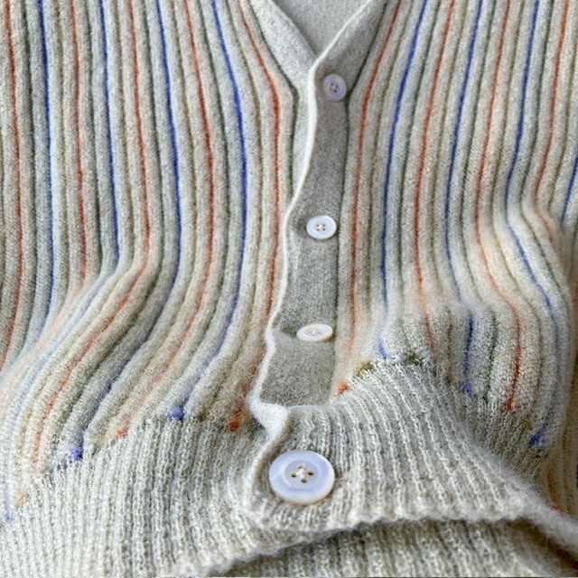 LEMMERMAYER カーディガン 60s〜70s アルパカ100% クリーム オーストリア製 ヴィンテージ古着 画像6