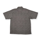 ARAMIS アラミス 総柄 さらっと生地 半袖シャツ サイズ LL /柄シャツ/メンズ/日本製/グレー×ブラウン