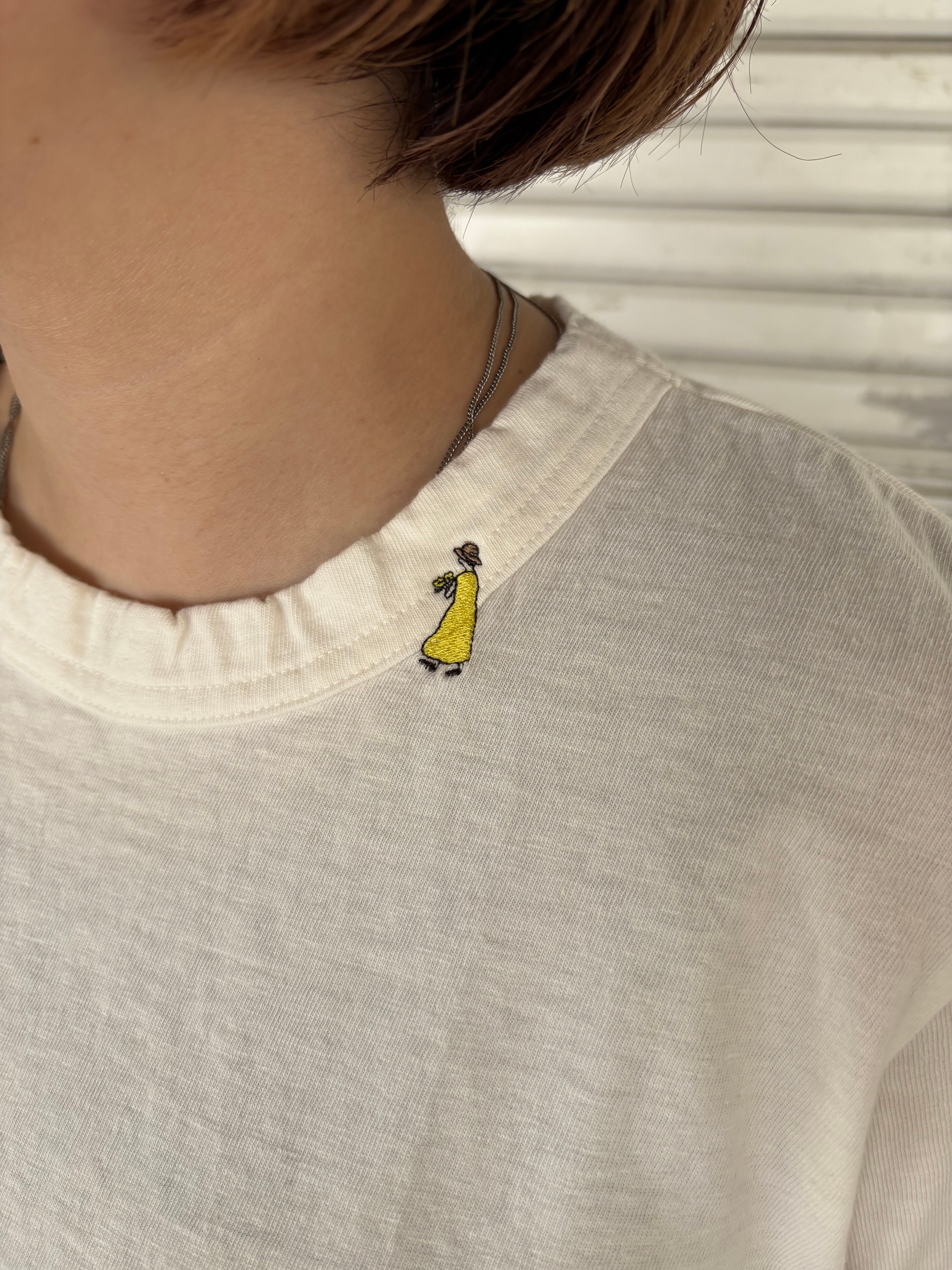 grin] “マナプール天竺お出かけ刺繍T” | HORUS WORKS