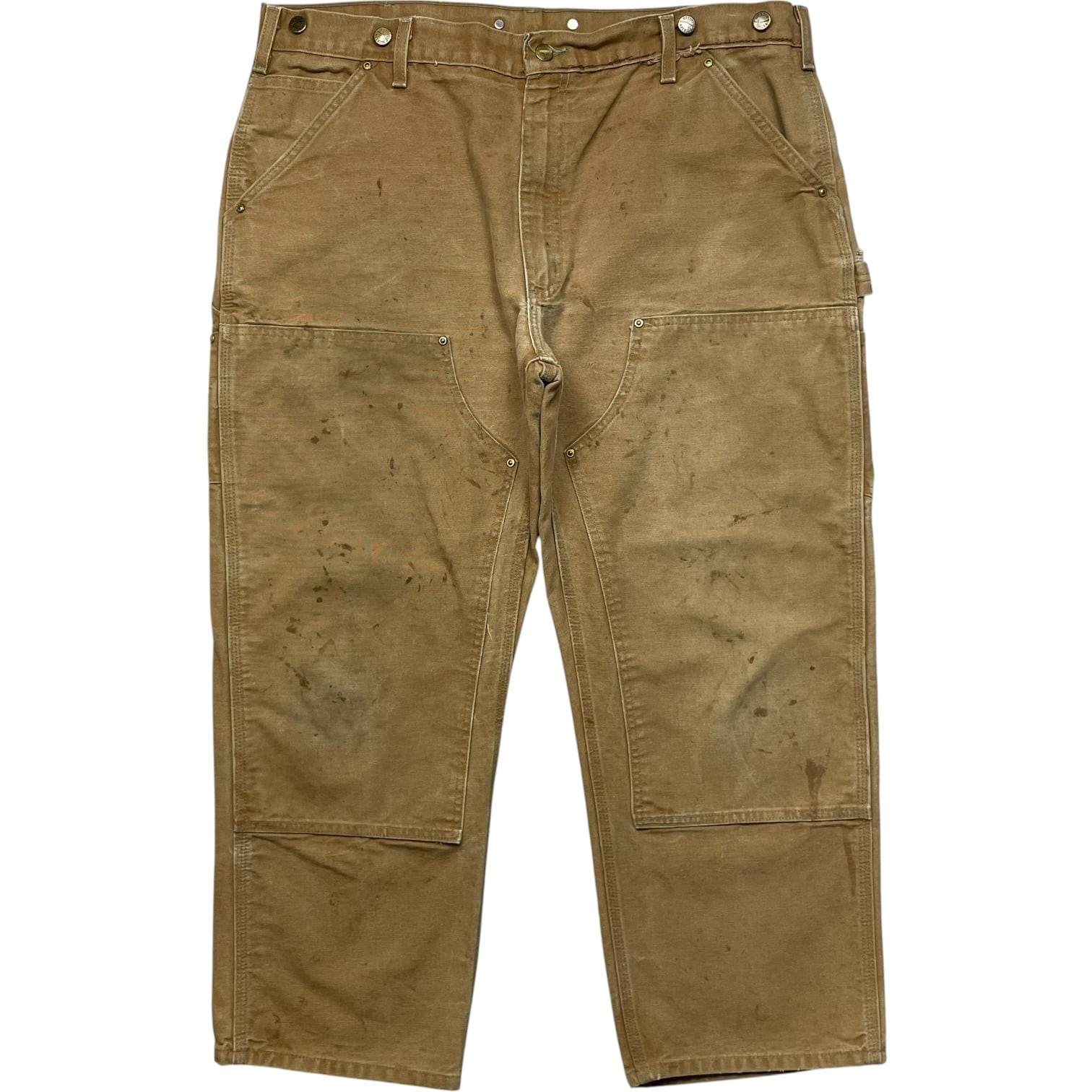 《実寸W39L27》Carhartt カーハート ダブルニー ワークパンツ ペインターパンツ フェード ペイント ベージュ no.10223