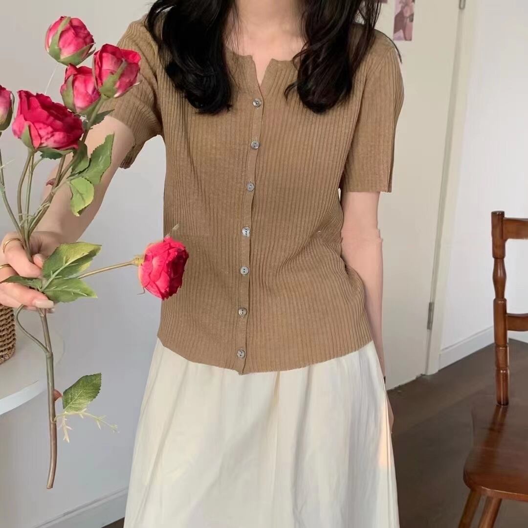 半袖リブカーデ  AJ2205-665