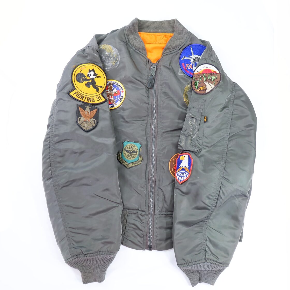 大人気☆アルファ MA-1 ワッペンカスタム トップガン SIZE S 希少 
