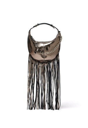 [OPEN YY] FRINGE MOTO HOBO MINI, GUNMETAL 正規品 韓国ブランド 韓国通販 韓国代行 韓国ファッション オープン ワイワイ 日本 店舗