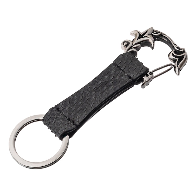 フローラルカラビナキーホルダーパイソン　ACLK0024　Floral carabiner keychain python  Jewelry Brand