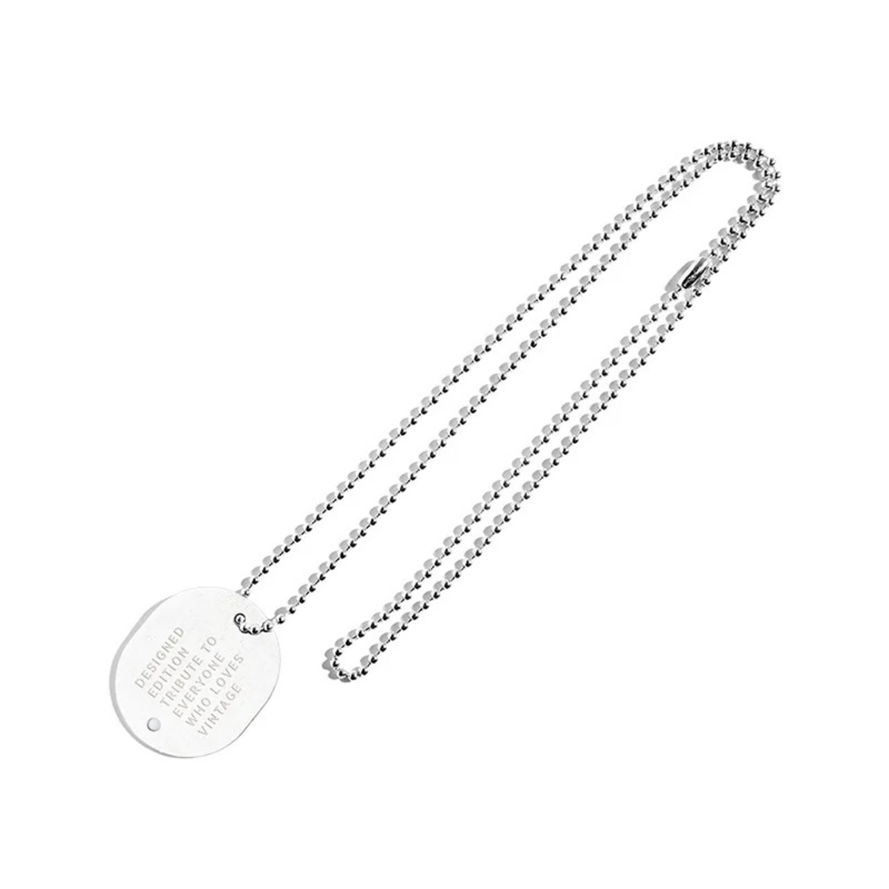 Vintage Letter Tag Metal Necklace / ヴィンテージ レター タグ メタル ネックレス