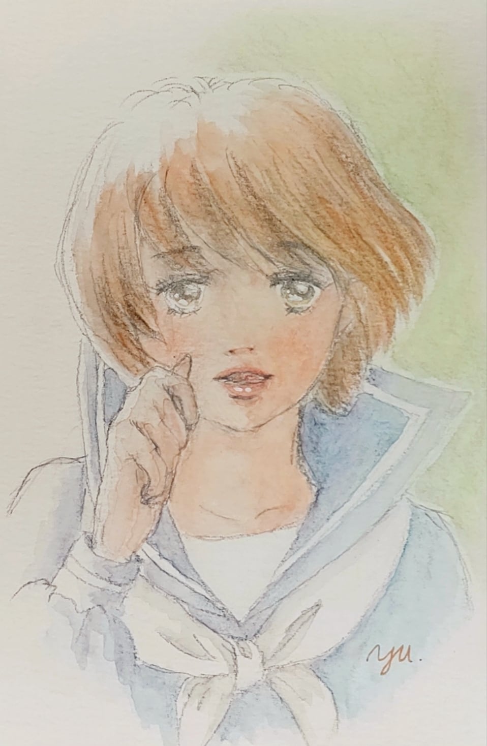 原画『ひかり』(イラスト/水彩色鉛筆) | 手芸雑貨店Choupinet