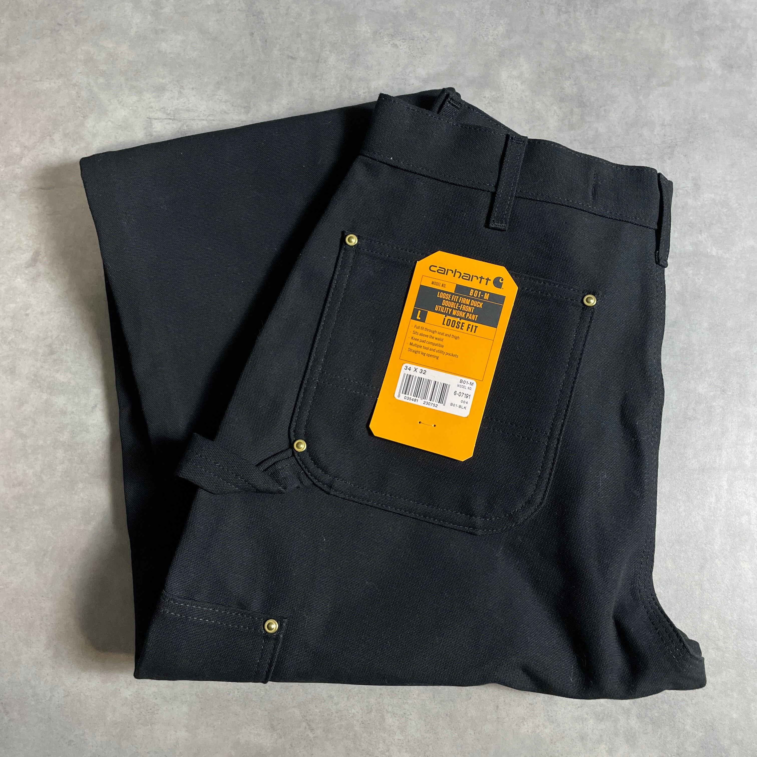 USA製 Carhartt ダブルニー  ペインターパンツ デッドストック カーハート ブラック