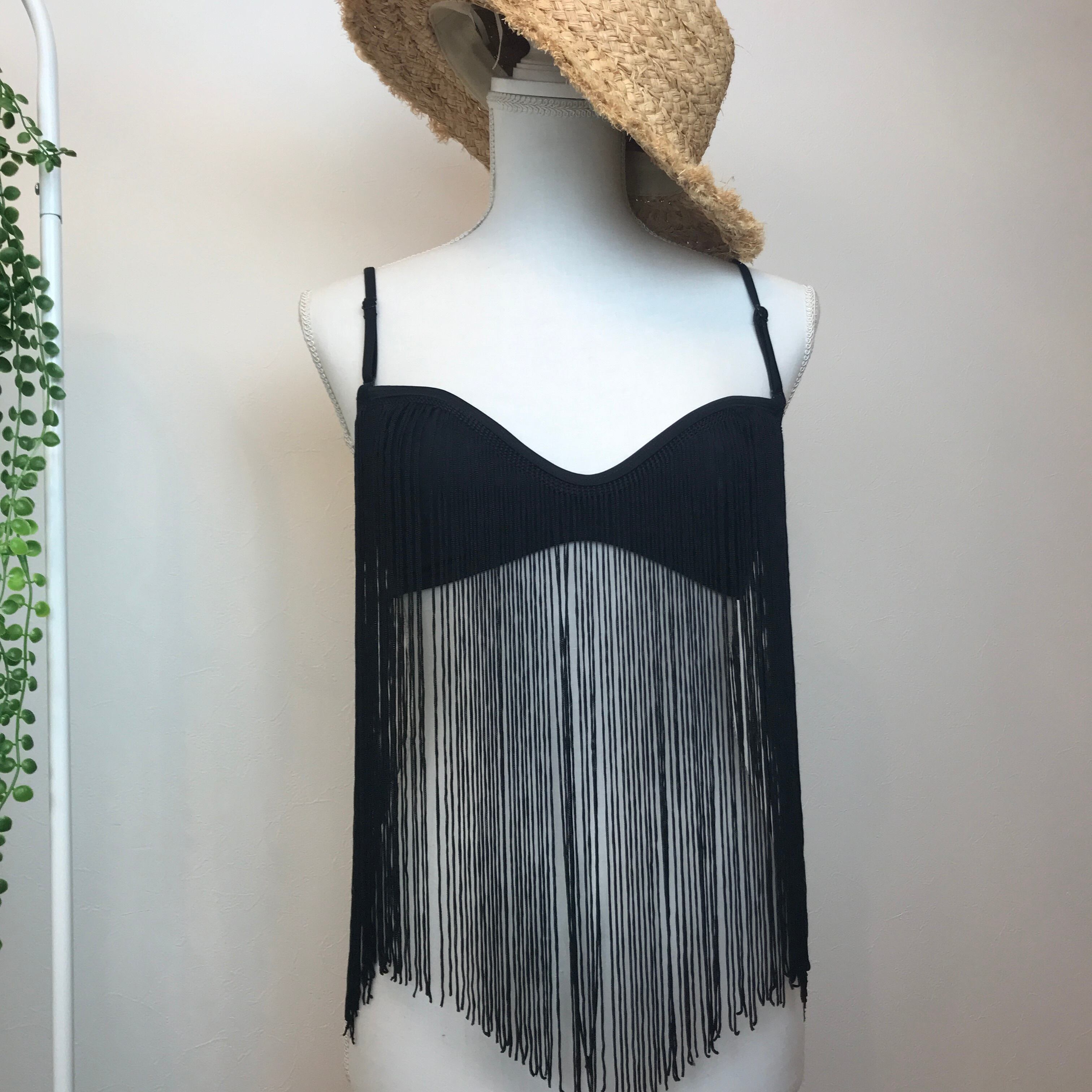 フリンジ ブラックビキニ | REGINA SWIMWEAR