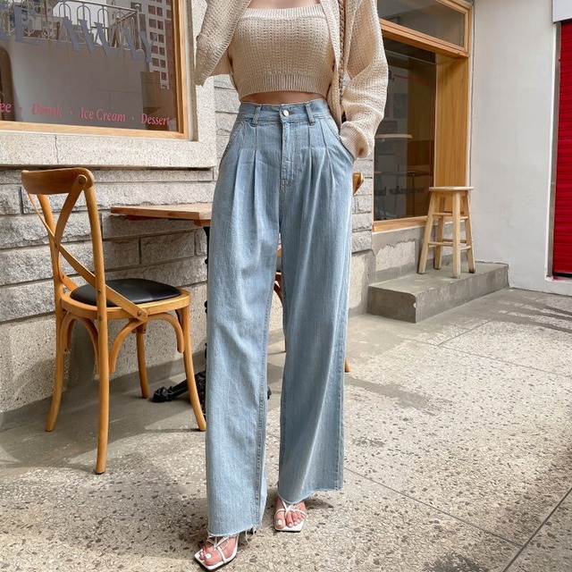 カットオフワイドデニムパンツ 11090