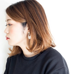 【ネコポス便】ヴィンテージ風ダブルドロップピアス(0144)