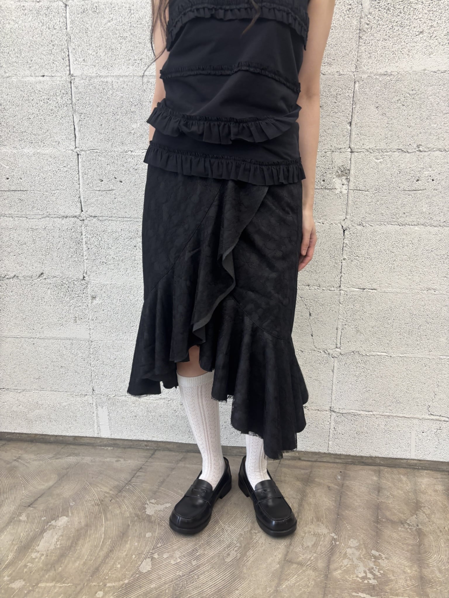Frilled lace skirt | naokitomizuka_onlineshop