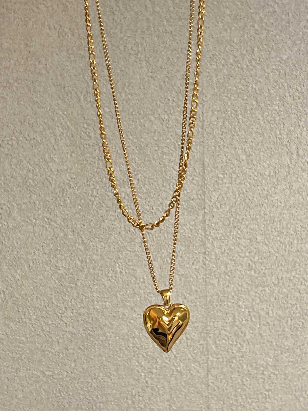 Layered heart necklace