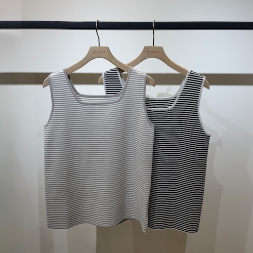 スクエアーニットタンク(ボーダー)