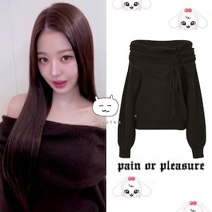 ★IVE ウォニョン 着用!!【PAIN OR PLEASURE】KAREN CORSET KNIT deep brown