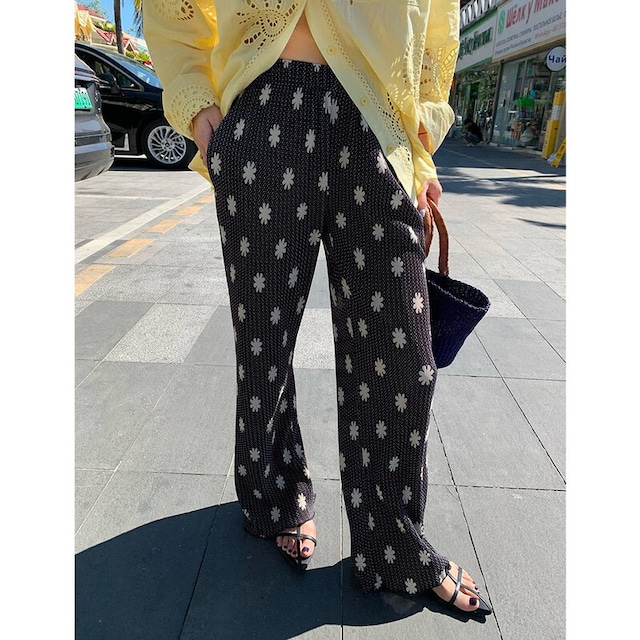 Flower dot easy pants　M2988