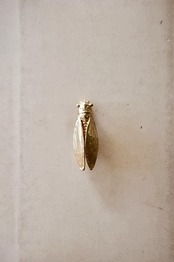 80s フランス とろりと溶ける金の蝉とブローチ ヴィンテージ