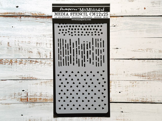 Stamperia Thick stencil 12X25cm - Create Happiness Dewdrops patterns　ステンシル　KSTDL107【Stamperia（スタンぺリア）】[ST-44h]