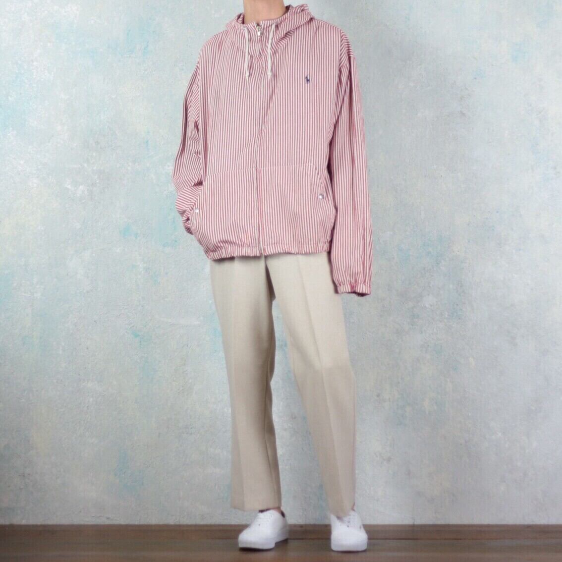 Polo By Ralph Lauren コットン ジップアップ ストライプパーカー 【FF