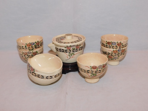 薩摩茶器揃 Satsuma pottery tea set