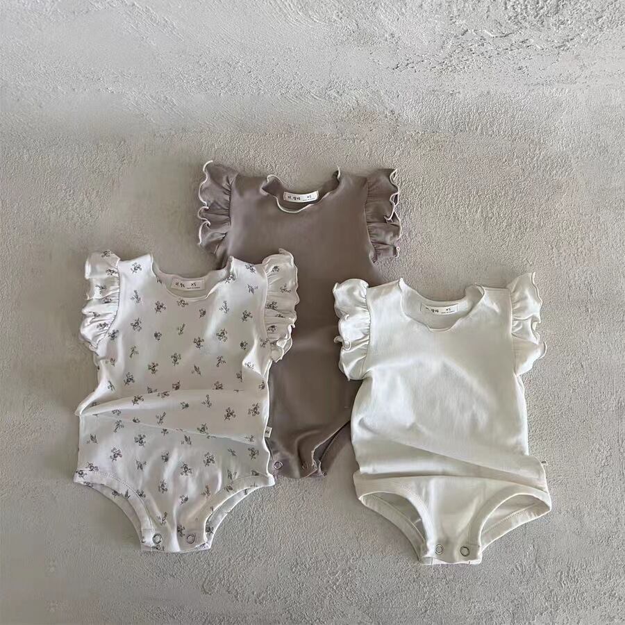 【BABY】夏新作 ナチュラルノースリーブロンパース