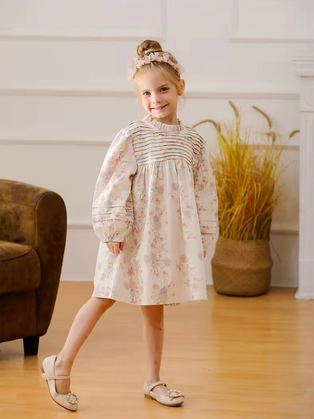 【取寄】すっきり大人可愛いピンクフローラルワンピース