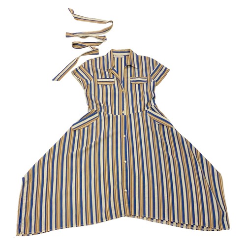 クラブ・ストライプ柄ワンピース