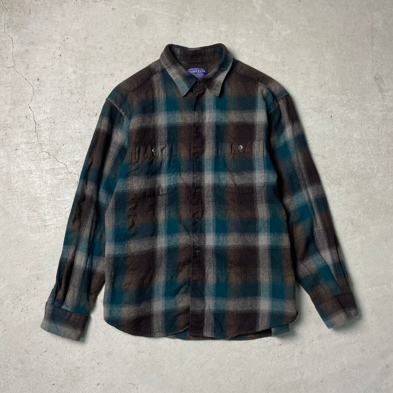 depopper90s PENDLETON ペンドルトン ウールシャツ オンブレ シャツ L