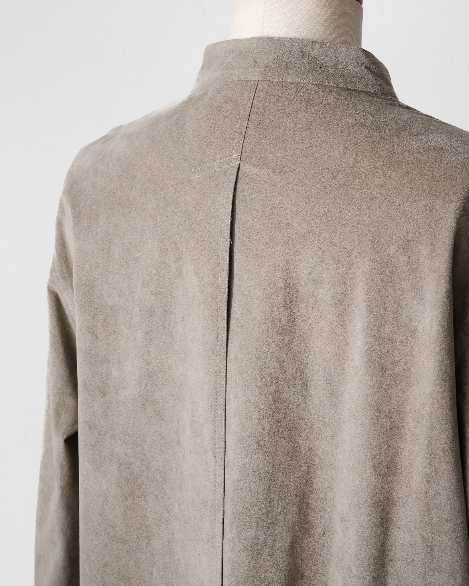 hollington グレー ジャケット 48 フランス製 90's]”hollington” Suede Stand Collar Jacket | recollection vintage