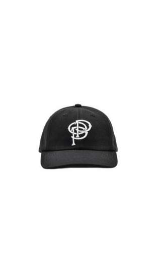 POP TRADING COMPANY -Initials Sixpanel Hat- : BLACK, :MOSS