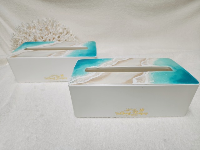 447.オーシャンレジンアート ティッシュbox