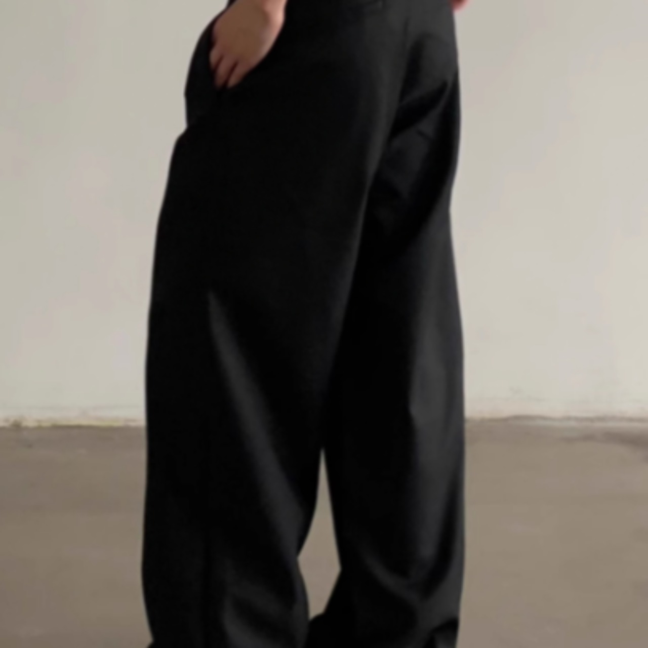 ダブルプリーツドレープパンツ　0886