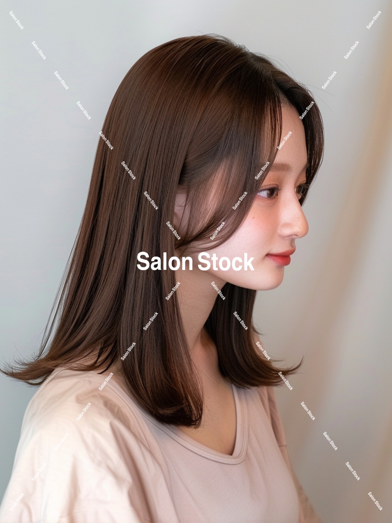 【レディース】セミロングストレート