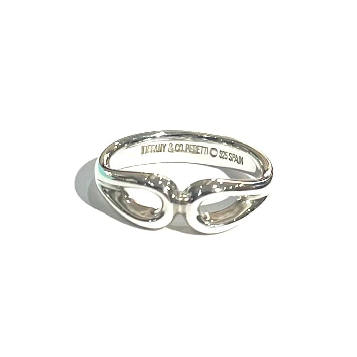 【ヴィンテージ】9号Tiffany & Co. ダブルオープンティアドロップ箱 TIFFANY&CO】2074 ダブルオープンティアドロップ モチーフ リング 9号