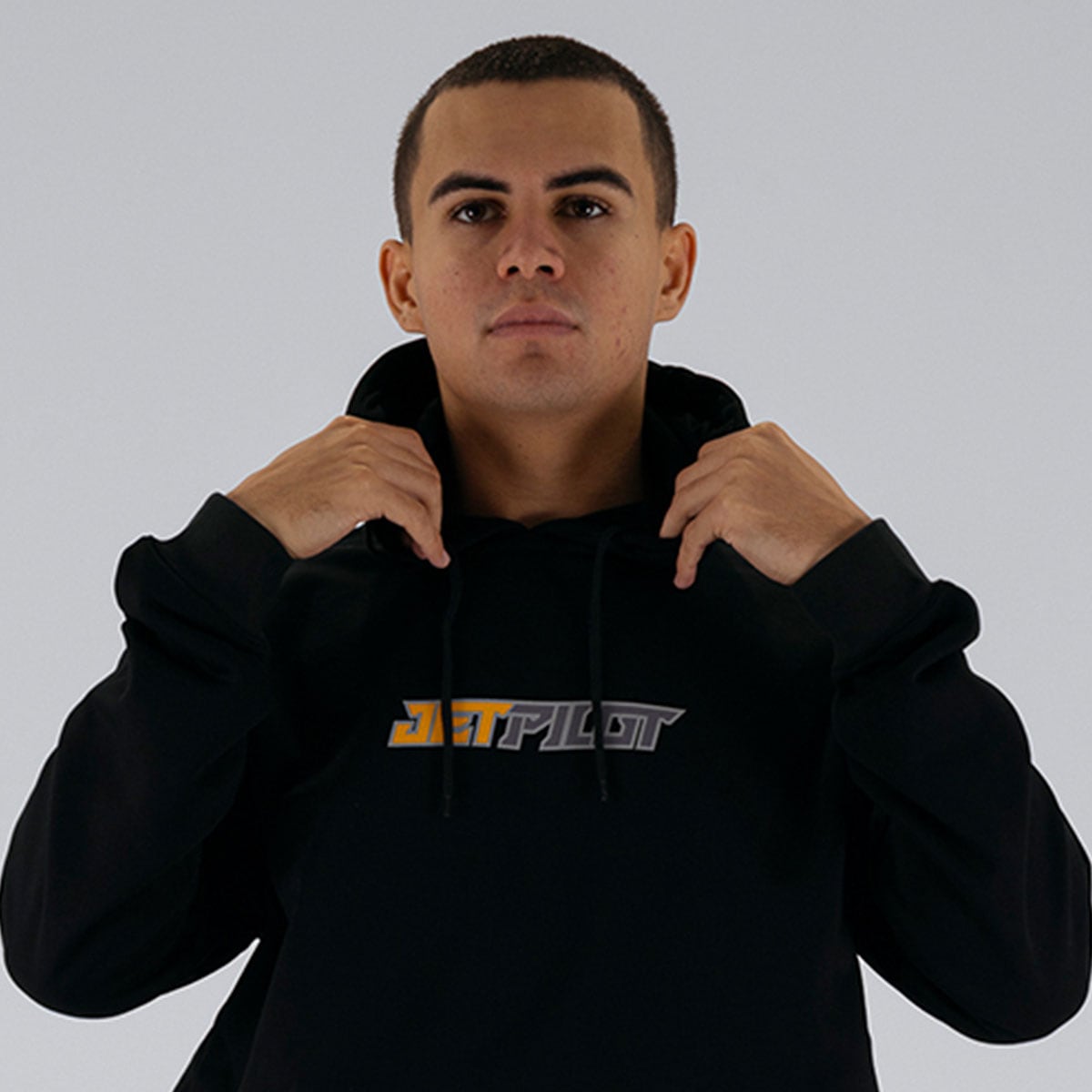 ステッカード プルオーバー ブラック フーディー スウェット W26701