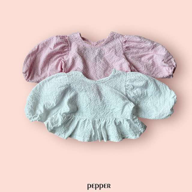 【取寄】pepper｜candy puff blouse｜キャンディパフブラウス｜XS-XL｜kids｜26 spring