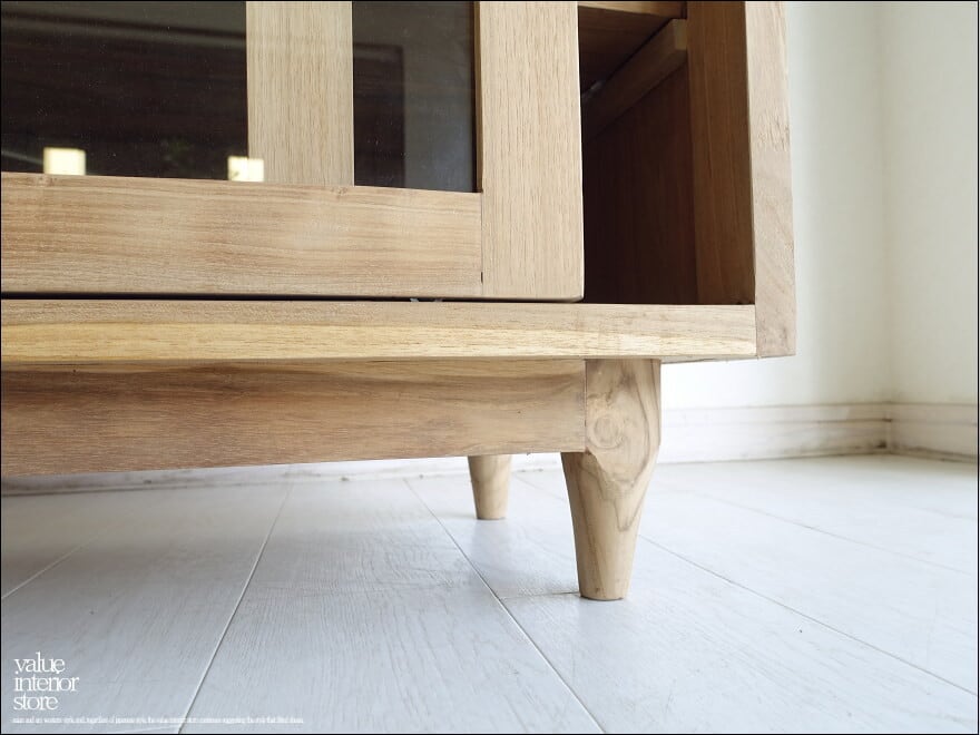 引き戸食器棚 Porte/N キッチン収納 飾り棚 カウンター ナチュラル